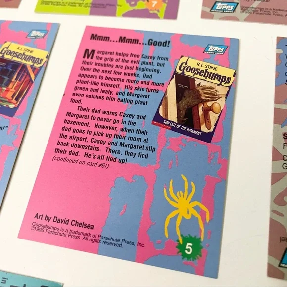 Vintage 1996 Topps Goosebumps Trading Cards Lot - R.L. Stine 90s - Picture 11 of 14